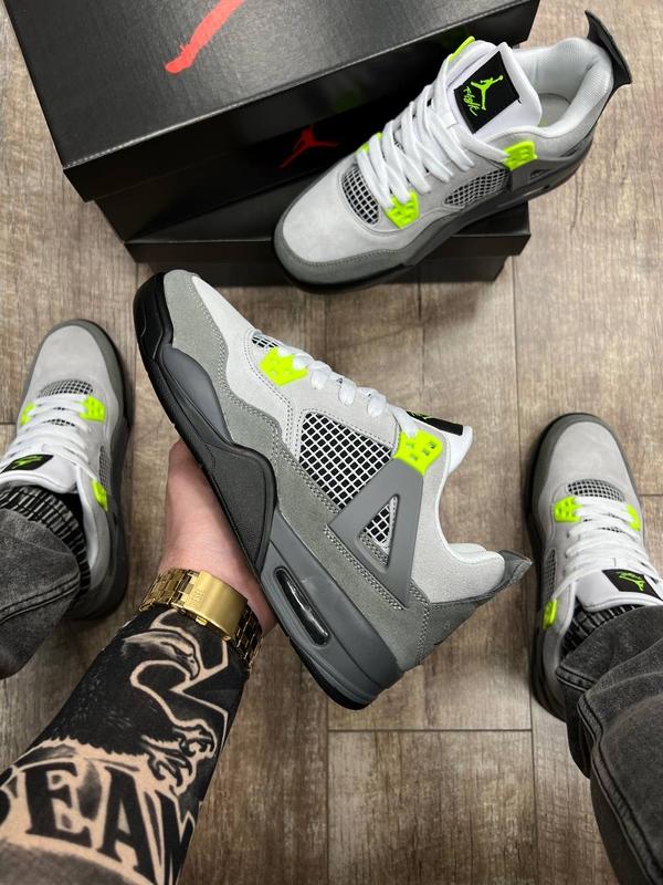 Gray and sale green jordans