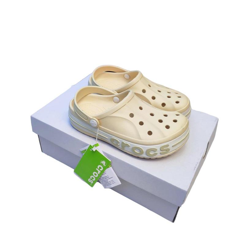 Женские кроксы crocs бежевые, шлепанцы крокс шлепки женские тапки ...