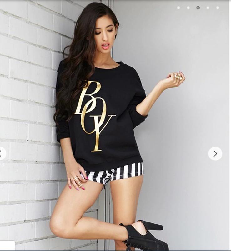 xl 500 l 28955294 TWINSET Pullover mit Rundhalsausschnitt Mehrfarbig forever 21 metallic boy sweatshirt
