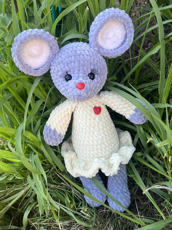 Вязаная игрушка мышка мия — цена 540 грн в каталоге Мягкие игрушки ...