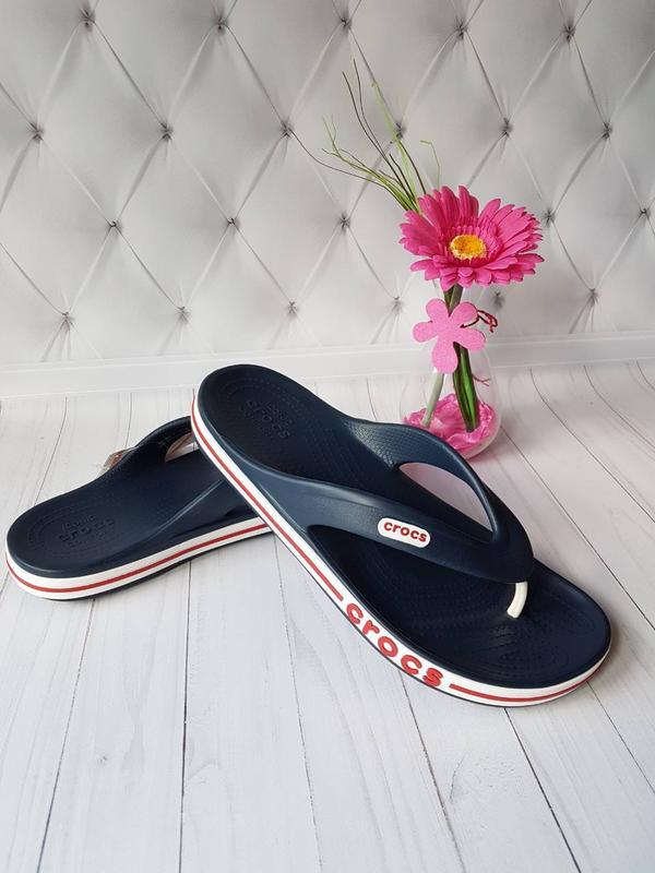 Кроксы вьетнамки crocs bayaband flip синие, мужские крокс оригинал ...