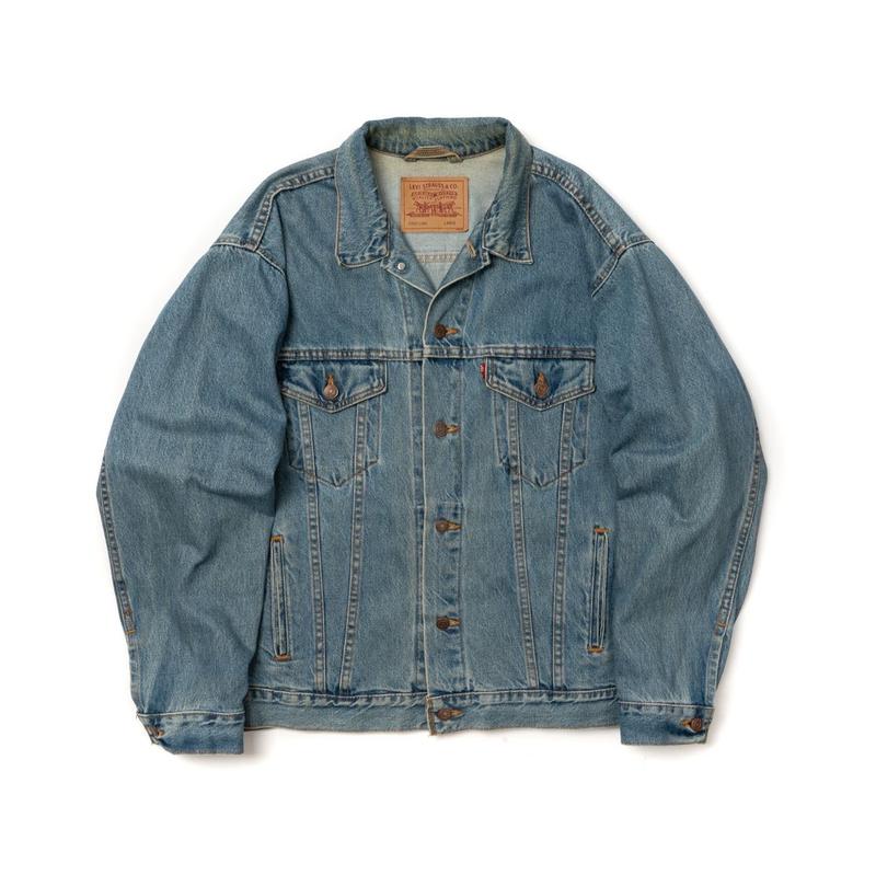 GQ3591◇Levi's : 90's USA製 70507-0218 Мужской джинсовый жилет с заклепками, синяя ковбойская