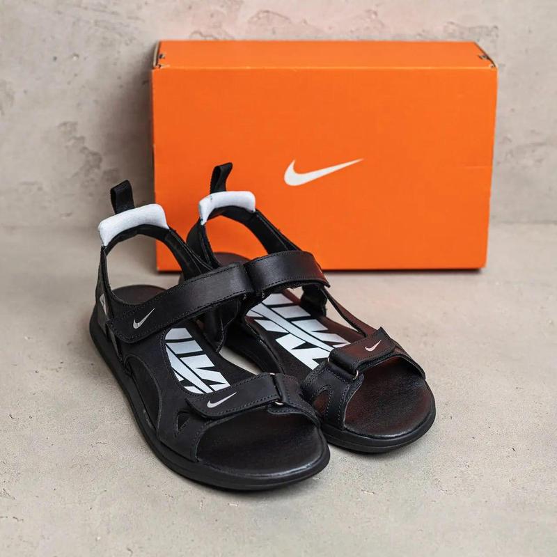 Мужские сандалии на липучках nike, мужские кожаные сандалии, мужские ...