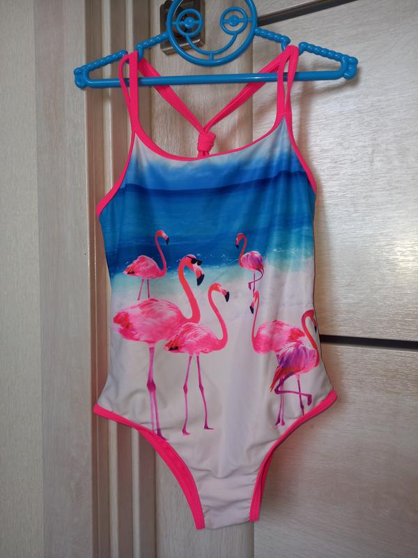 Красивый модный слитный слитный сплошной купальник фламинго matalan для ...