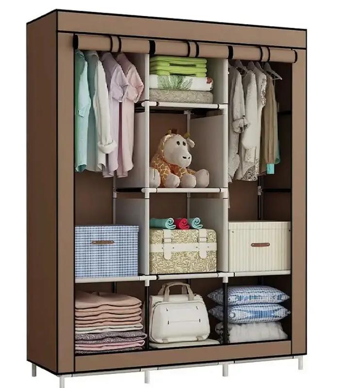 Шкаф тканевый складной storage wardrobe 88130 на 3 секции 130х45х175 см ...