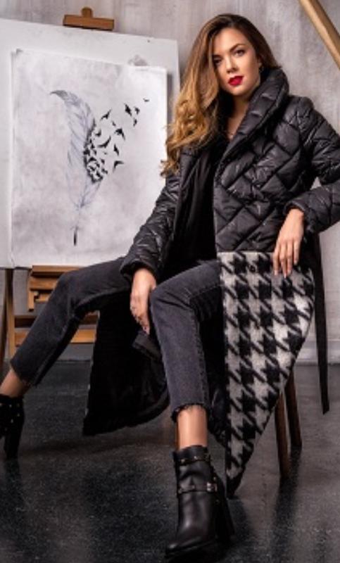 Дизайнерская куртка-пальто чёрного цвета by elena pigul.размер м — цена  3200 грн в каталоге Куртки ✓ Купить женские вещи по доступной цене на Шафе  | Украина #29948295