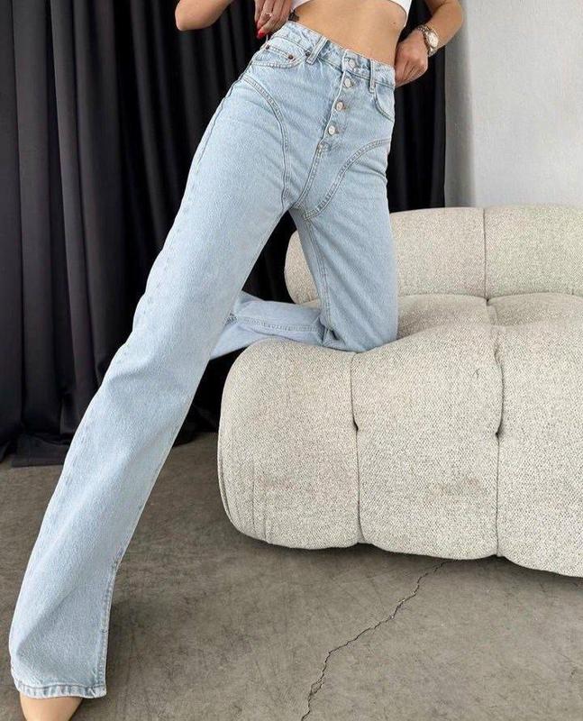 Женские джинсы, женские джинсы, светлые джинсы, светлые джинсы, прямые  джинсы, прямые джинсы,джинсы мом,джинсы палаццо — цена 1599 грн в каталоге  Джинсы ✓ Купить женские вещи по доступной цене на Шафе | Украина #128603925