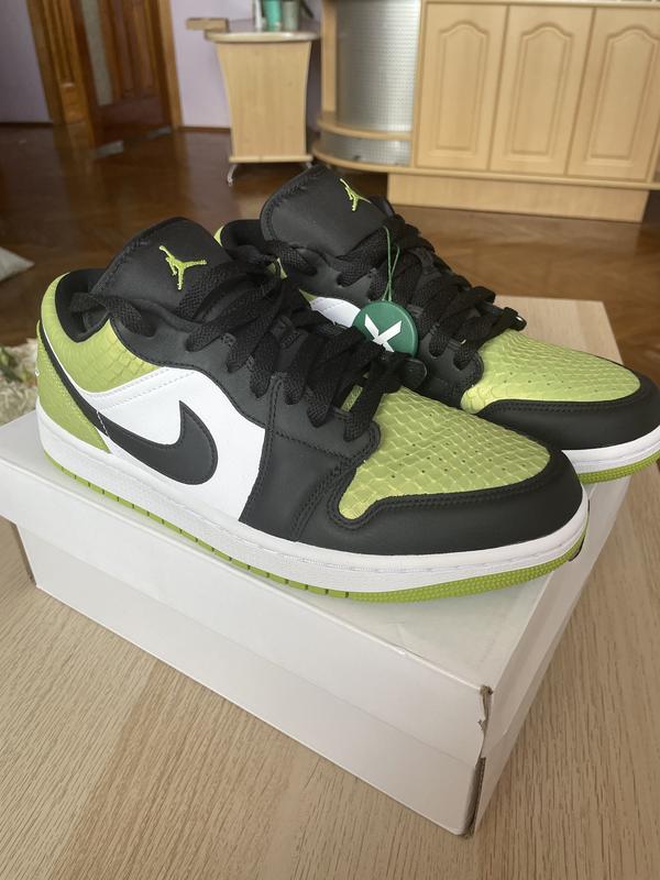 Nike air jordan 1 low snakeskin vivid green 28.5cm — цена 5999 грн ...