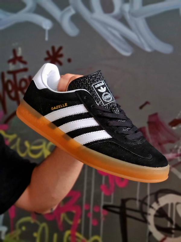 adidas gazelle indoor black withe gum premium 2550 129116905