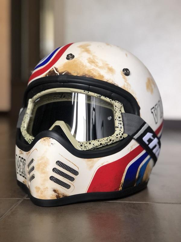 Casque Moto Premier Trophy Btr 8 Bm - Intérieur Amovible Et Lavable - Visière Anti-rayures - Double Boucle - Garantie 5 Ans