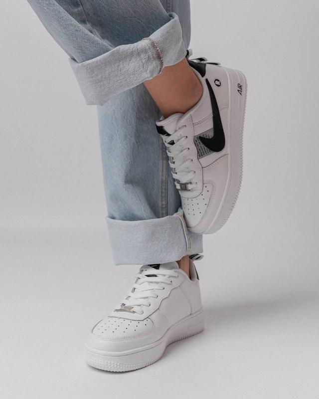 Жіночі кросівки nike air force utility low найк аір форси низькі білі з ...