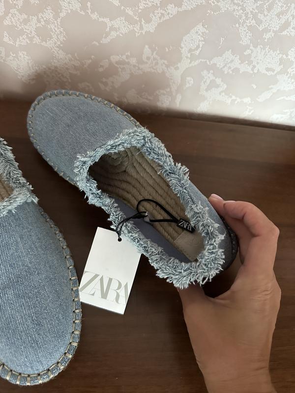 Джинсовые эспадрильи zara оригинал новые мокасины 2023 кеды тапочки ...
