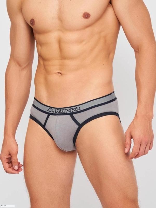 Tрусы-слипы kappa slip uomo elastico logo centrato серый муж l k1131 ...