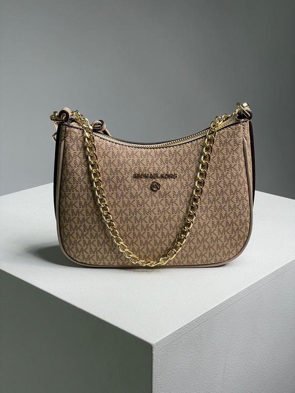 Сумка жіноча michael kors jet set charm small logo pochette beige клатч ...