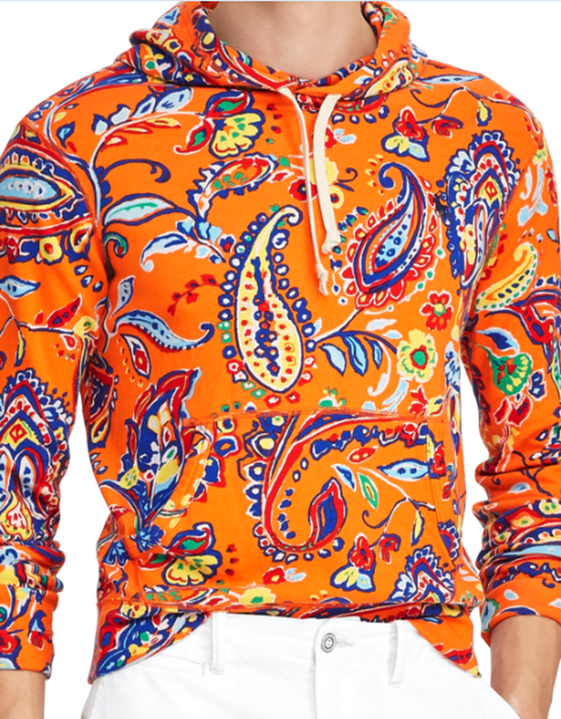 paisley spa terry hoodie