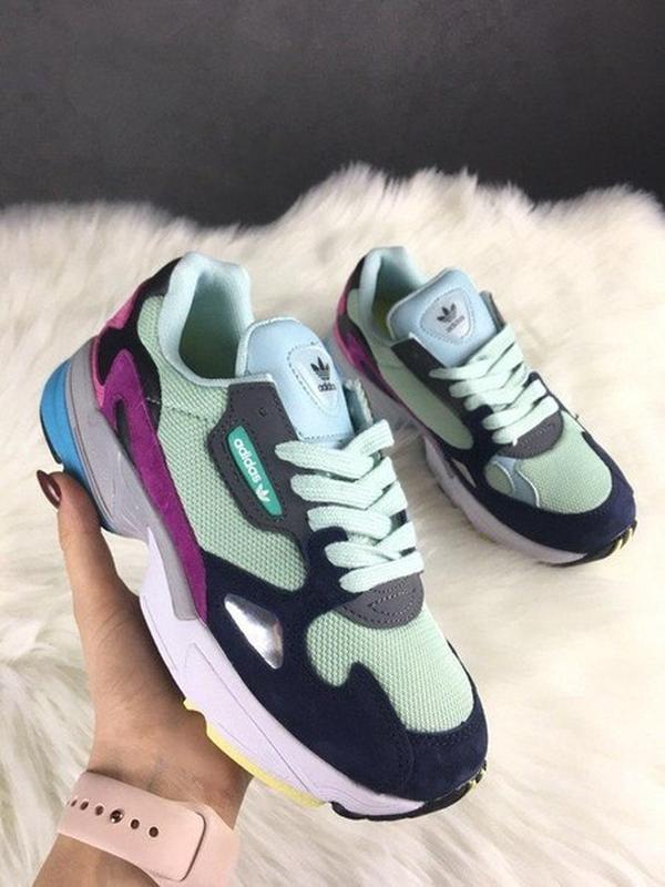Кроссовки женские adidas falcon, зеленые (адидас фалкон, адидасы ...