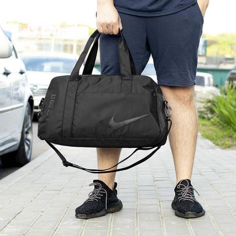 Молодежная спортивная сумка nike just do it black черная текстильная ...