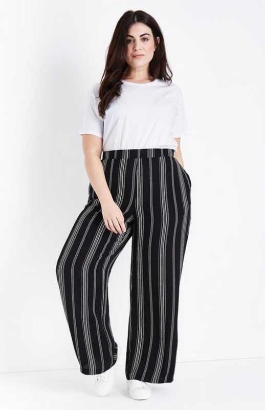 Легкие летние широкие брюки штаны палаццо полоска батал — цена 150 грн ...