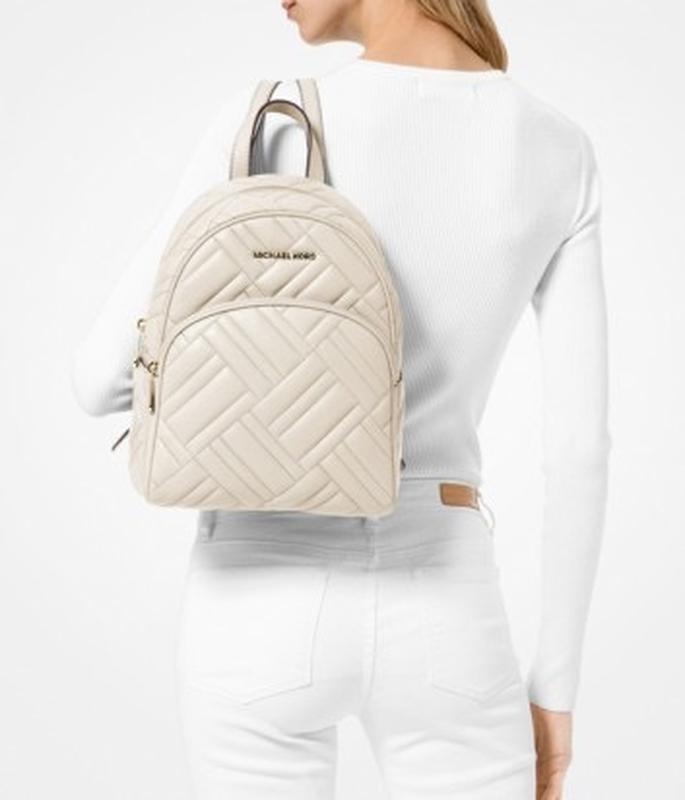 michael michael kors abbey medium quilted leather backpack