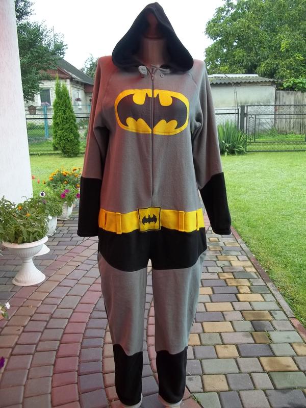 ( s - 46 р) batman флисовый мужской комбинезон пижама кигуруми кігурумі ...