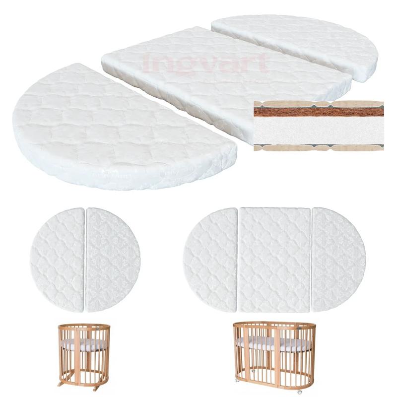 Матрац-трансформер в ліжечко smart bed round ingvart 72х72/120см, кокос ...