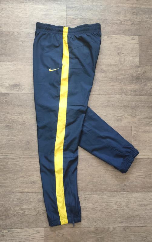Штаны nike спортивные нейлоновые синие с лампасами мужские спортивки ...