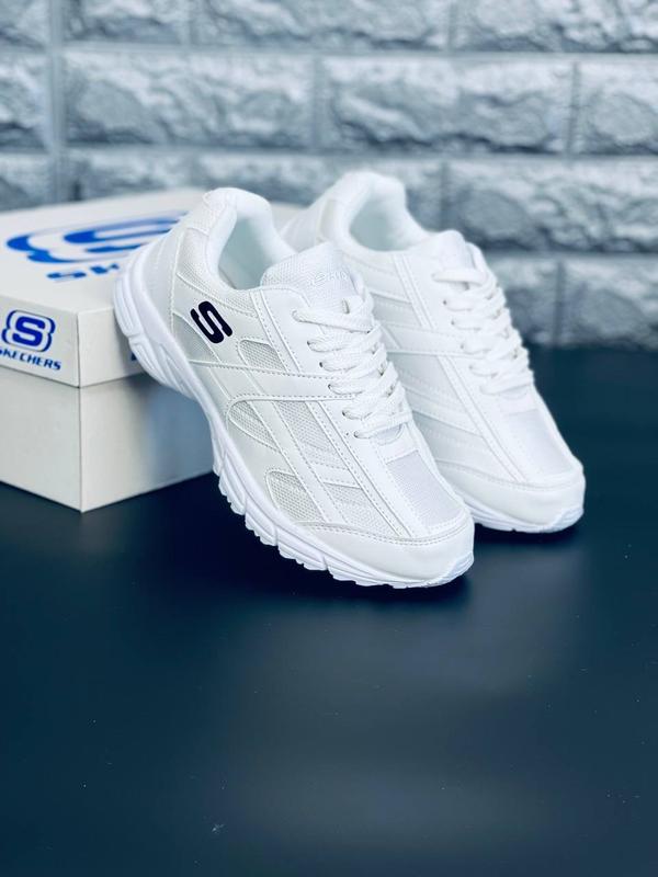 Кроссовки женские летние skechers, белые удобные кроссовки скечерс ...