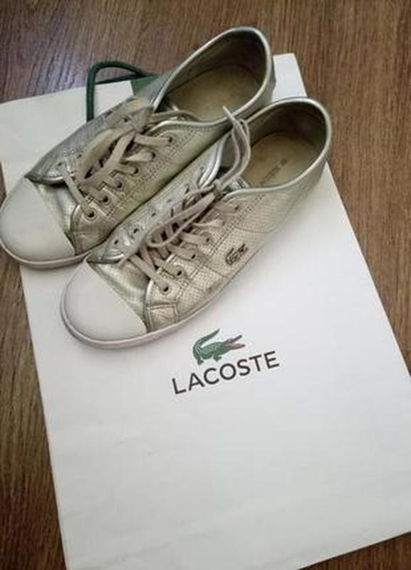 Стильные фирменные кеды lacoste размер 38 оригинал — цена 580 грн в ...