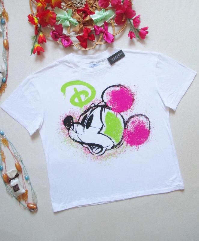 Шикарная хлопковая футболка с микки маусом disney 💜💖💜 — цена 859 грн в ...