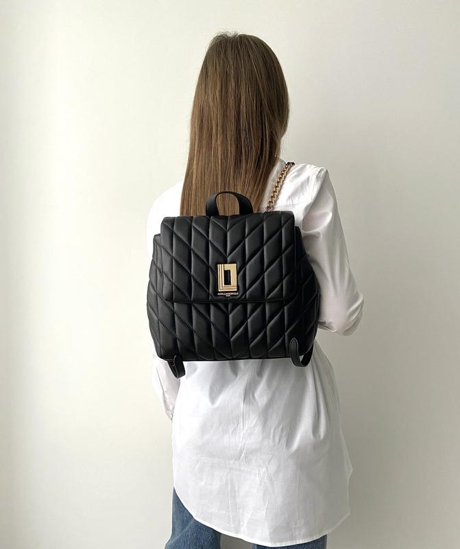 Женский брендовый кожаный рюкзак karl lagerfeld paris lafayette ...