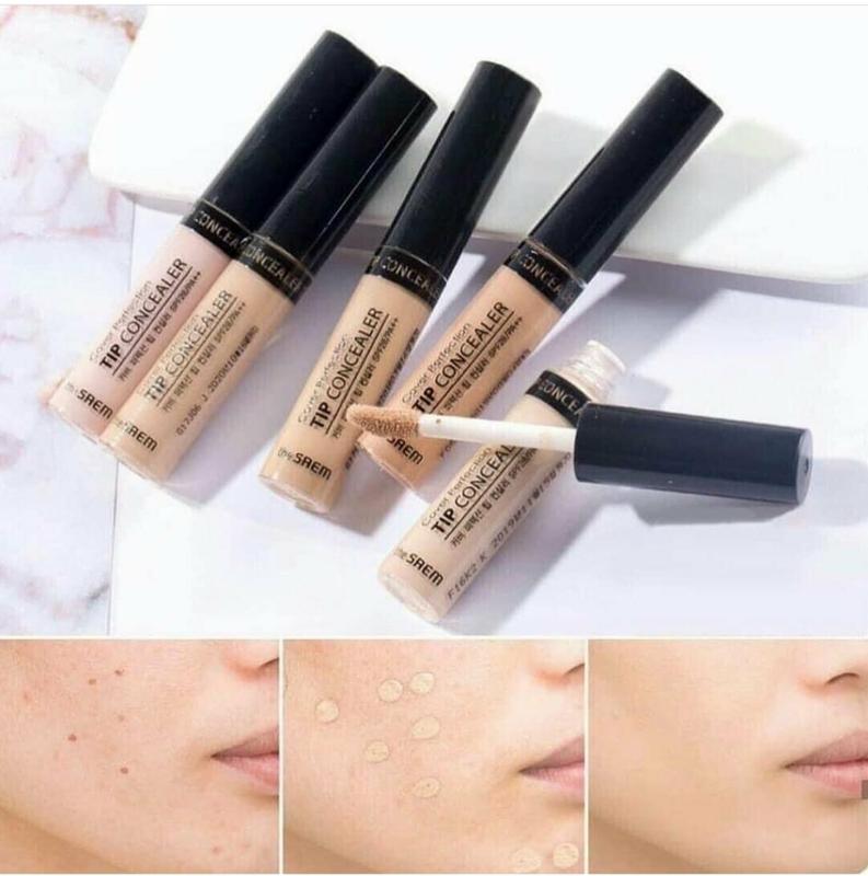 Стойкий консилер, the saem, cover perfection tip concealer, 6,5 мл ...