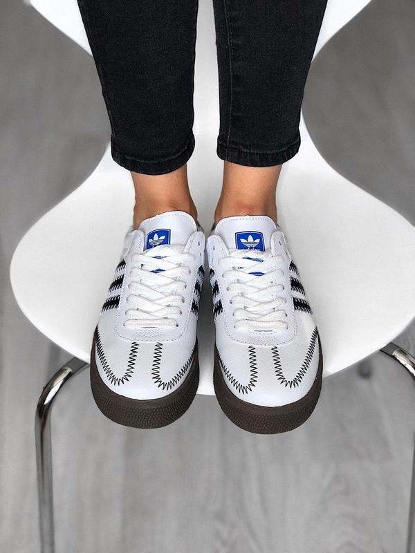 adidas samba white black