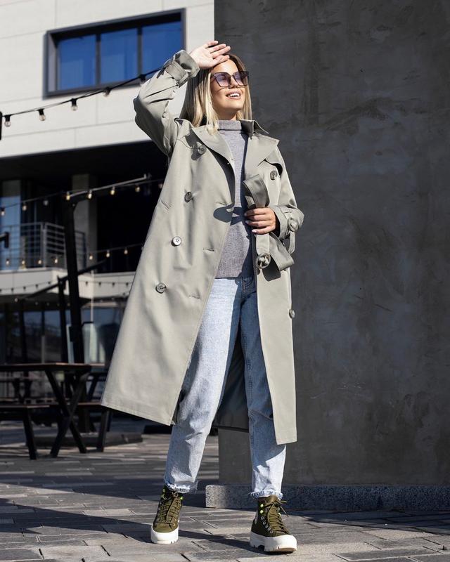 Тренч женский двубортный, котоновый, демисезонный, плащ, брендовый ...