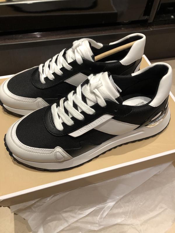 monroe leather and mesh trainer