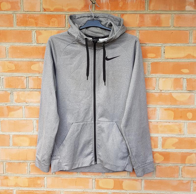 Grey nike therma hoodie best sale