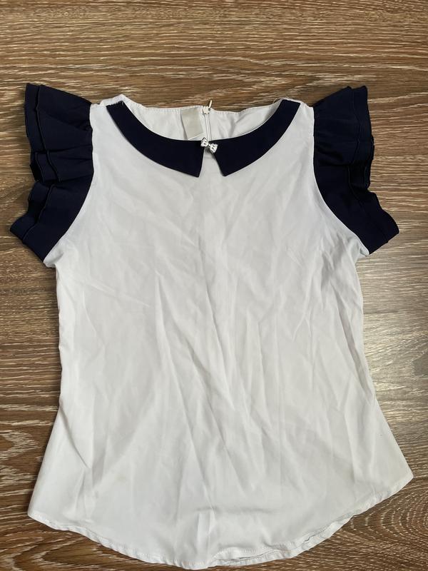Школьная блузка для девочки, цвет белый, рост 128 2470854