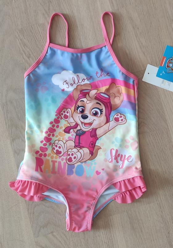 Яскравий суцільний купальник paw patrol co скай, р.110/116 — ціна 520 ...