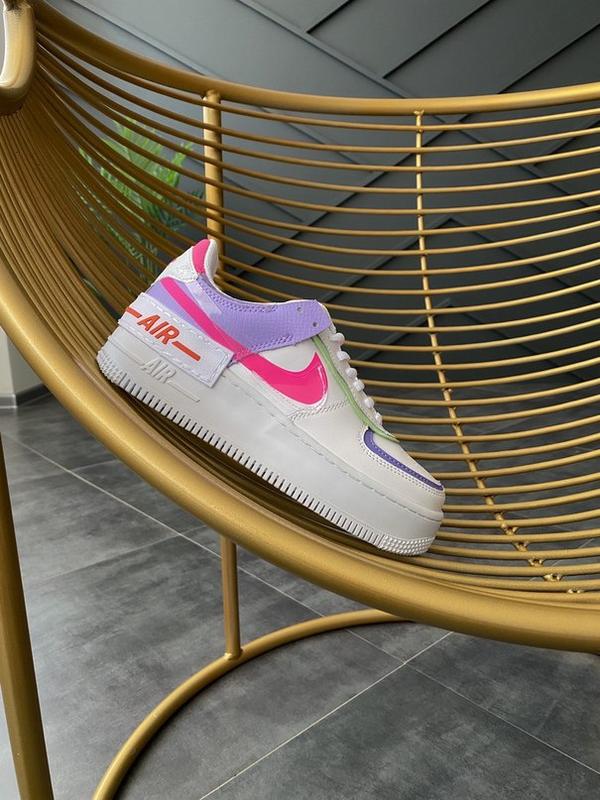 nike air force 1 shadow double swoosh sail pink purple