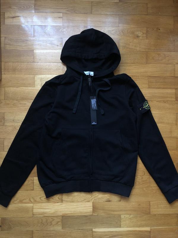 stone island zip hoodie black 2222 133166661