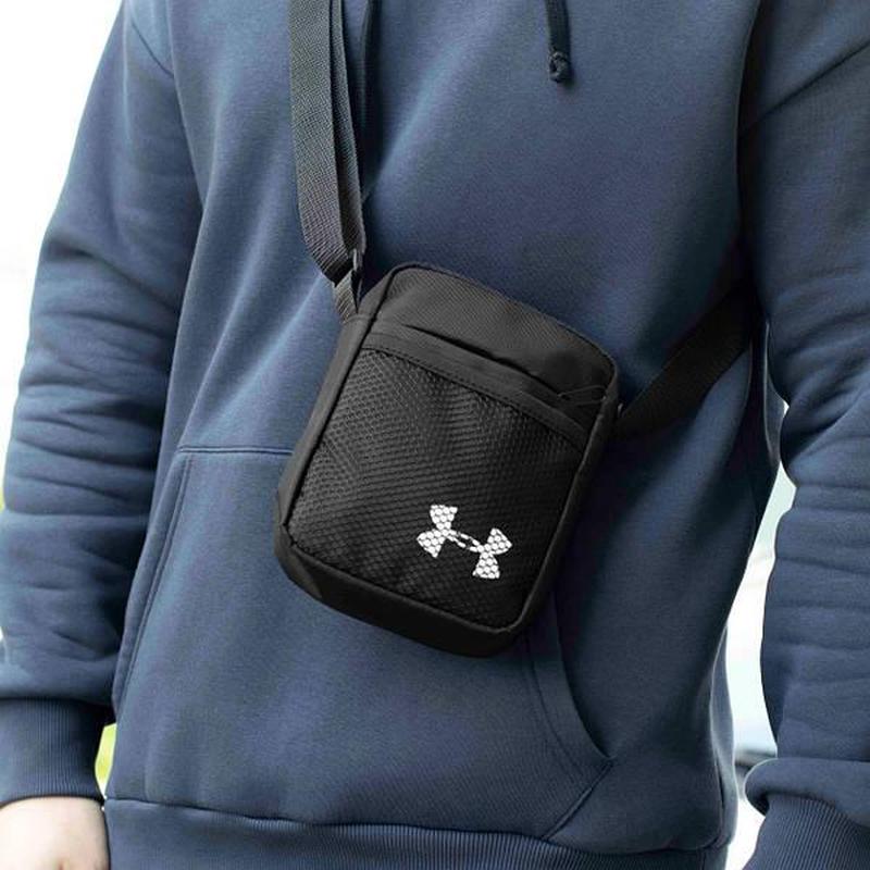 Стильна чоловіча сумка месенджер через плече under armor set чорна ...