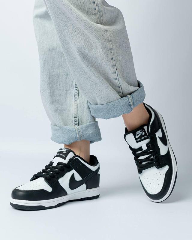Кросівки nike sb dunk low шкіряні, найк сб данк чорні, найки данки ...