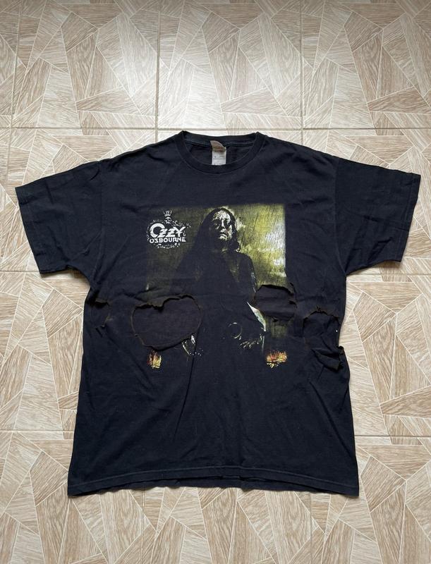 Футболка vintage 90s ozzy osbourne european concert tour band tee iron ...