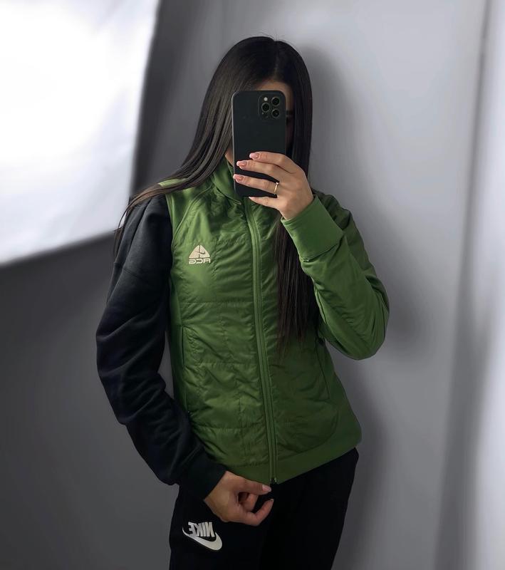 Куртка жилетка трансформер nike acg зеленая найк оригинал ветровка ...