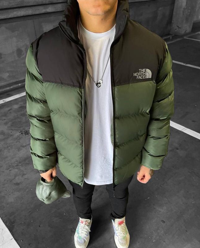 North face parka mens green sale