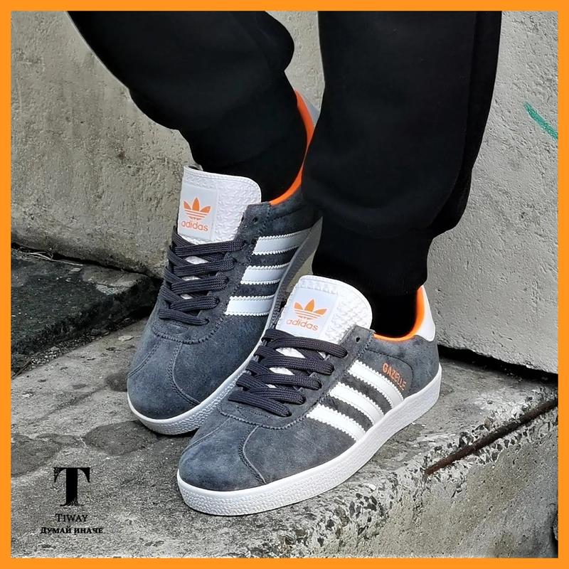Кроссовки ad!das gazelle серые адидас женские газели (размеры: 37 ...