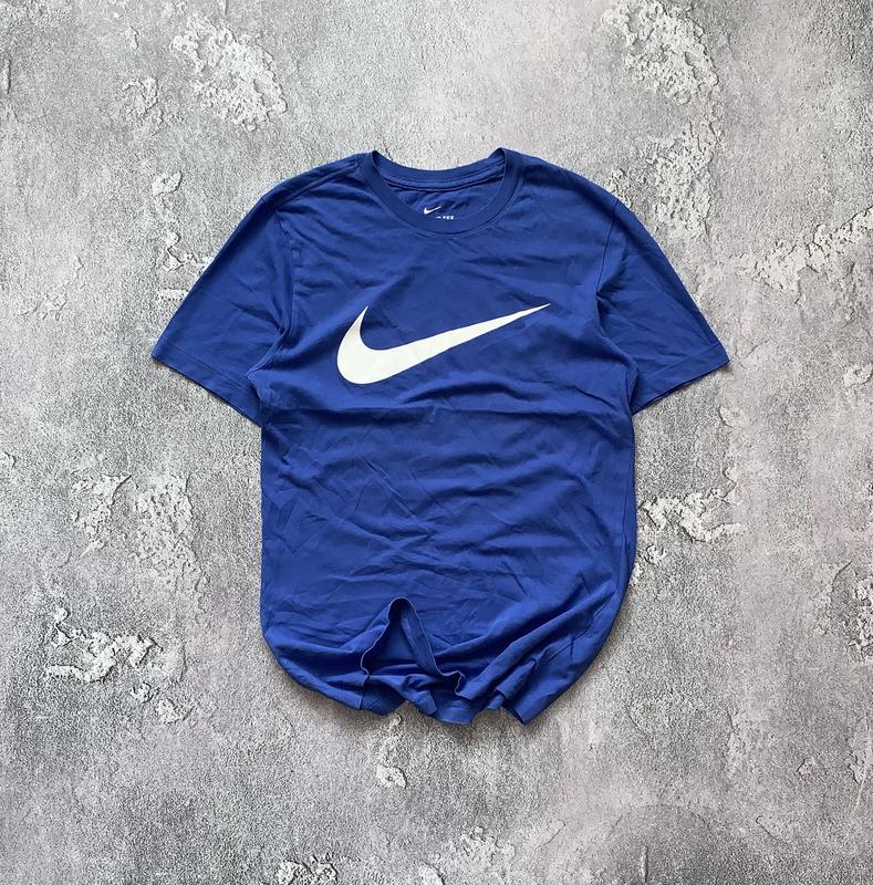 Nike s big swoosh большое лого найк синяя футболка майка поло — цена ...
