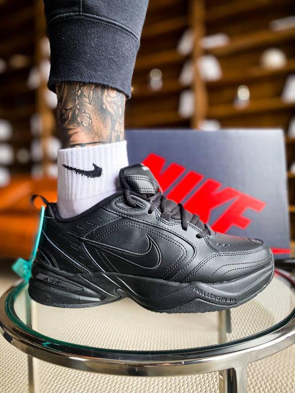 Кроссовки мужские nike air monarch full black найк монархи черные ...