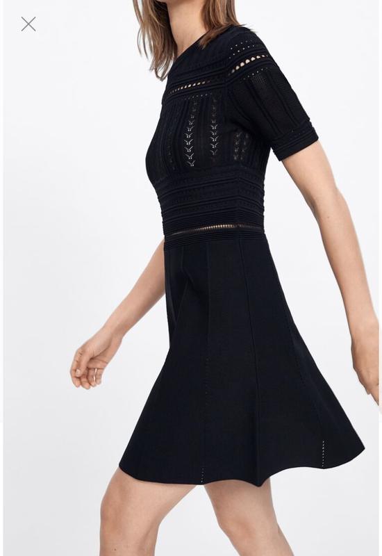 zara openwork knit dress