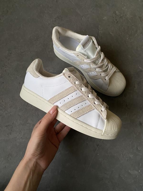 Adidas superstar white beige 2299 135351001