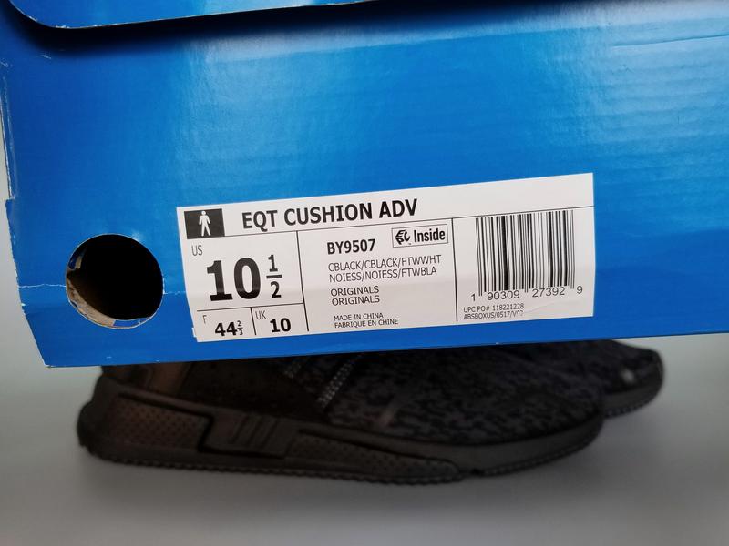 adidas originals equipment eqt cushion adv triple black art. by9507 2000 33582815